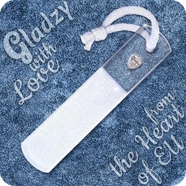 Gladzy Genuine Czech Glass Foot File by GLADZY - Gentle Callus Remover Foot Rasp, Pedicure & Spa Rough Skin Scrubber, Two-Sided Etched Different Grit Surface, Professional Toenail & Heels Care, Made in EU