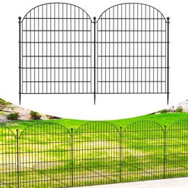 Decorative Garden Metal Fence 15 Pack, 32 in (H) x 35.4 ft (L) No Dig Dog Animal Barrier for Yard, Animal Ground Stakes Fencing for Garden, Patio, Flower Bed