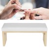 Nail Art Hand Pillow Mat Soft PU Leather Wooden Stand