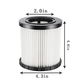 4 PCS DCV580H DCV581H Replacement Filter for DCV580H (Cordless) DCV581H DCV5801H 20V Wet/Dry VAC, With 8 PCS Foam Sleeve Filter