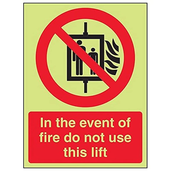 Vsafety 55030AN-G'In The Event Of Fire Do Not Use This
