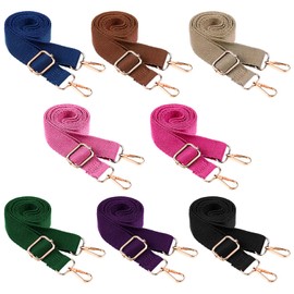 8 Pcs Wide Purse Strap Crossbody Replacement, Adjustable Cross Body Straps for Handbags, Thick Purse Straps Replacement Crossbody with Zinc Alloy Buckles (8 Colors)