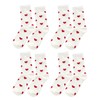 4 Pairs Of Love Printed Socks, Soft Mid-Calf Socks, Cute