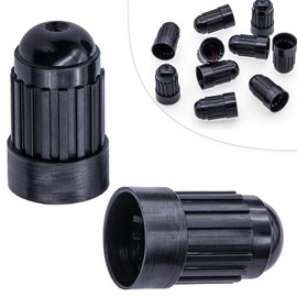MEAJOO 10PCS Plastic TPMS Tire Valve Stem Caps, Black Wheel Tire Valve Stem for TR20008 TPMS, Universal Tire Valve Stem Covers for Cars, SUV, Trucks, Bikes, Motorcycles, Bicycles