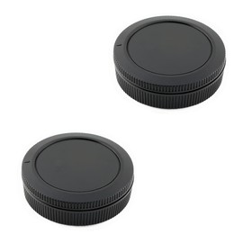 2 Pack Rear Lens Cap and Camera Body Cap Cover Kit for Canon EOS R50 R10 R8 R7 R6 R6 Mark II R5C R5 R3 RP R Ra RF Mount mirrorless Cameras