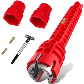 ARROMI Plumber Tool, Tap Key, Tap Key, 8 in 1 Multifunctional Tap Key, Mounting Key for Faucets, Tap Wrench Tool for Toilets