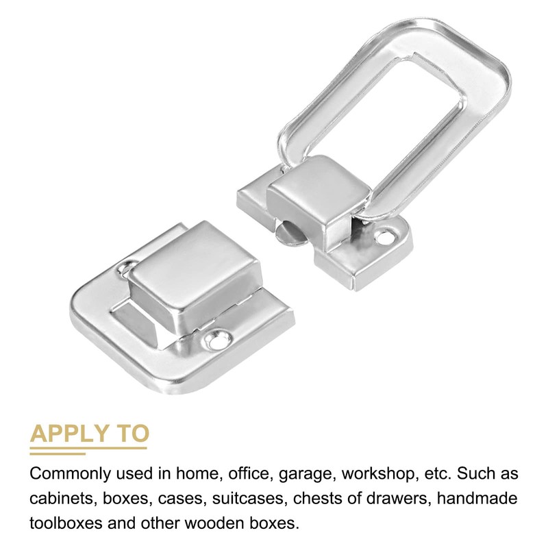 METALLIXITY Toggle Catch Lock (48mm x 32mm), Iron Hasp Latches