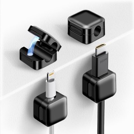 Cable Holder, Magnet, Cable Clip, 2024 Ultra-thin, Compatible with Various Wiring, Easy One Hand, Cord Holder, Cable Hook, Cord Clip, Magnet, For Desk Arounds, Convenient Goods, Cord Organization,