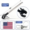 Flagolden American Boat Flag with Pole, Embroidered Small USA ATV
