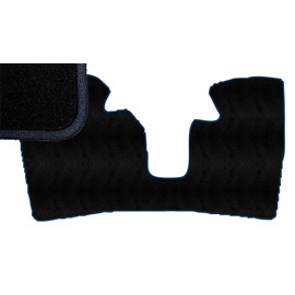 Navy Blue Edge Custom Fit Front Carpet Floor Mat, Black, Compatible with Dodge Dakota Manual with 4WD on Floor, Without Console 1996 1995 1994 1993 1992 1991 1990 1989 1988 1987