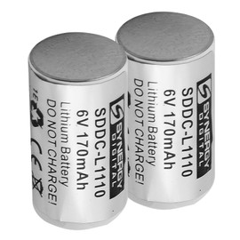 Synergy Digital Dog Collar Batteries, Compatible with Perimeter PTPFS-003 Dog Collar, (Lithium, 6V, 170 mAh), Pack Includes: 2 x SDDC-L1110 Batteries