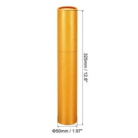 PATIKIL 2 Inch x 13 Inch Poster Tube, 2Pcs Photo Storage Tube Portable Shipping Mailing Tubes Calligraphy Painting Tubes Round Carrying Case for Storing Paper Art Map Documents, Yellow