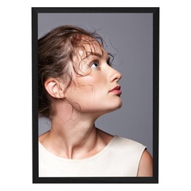 Eastrise Picture Frame A4,Versatile A4 Black Picture Frame 21x29.7cm,Display in Landscape or Portrait Orientation,Wall-Mount & Desk Stand,Use as Poster Frame or Photo Frame(1 Pcs/Black)