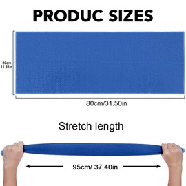 SWKJ African Net Sponge, Nylon African Bath Sponge, 80 × 30cm Long Exfoliating Sponge Net for Men and Women, Back Scrubber Deep Cleaning (Blue)