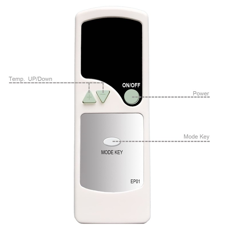 Replacement Remote Control for EdenPURE Personal Heater A4887/R/RTL YN022 US004