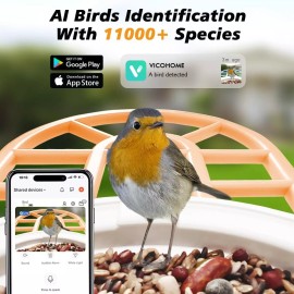 Tecdigbo Smart Bird Feeder with Camera, Bird Watching Camera,1080P,2