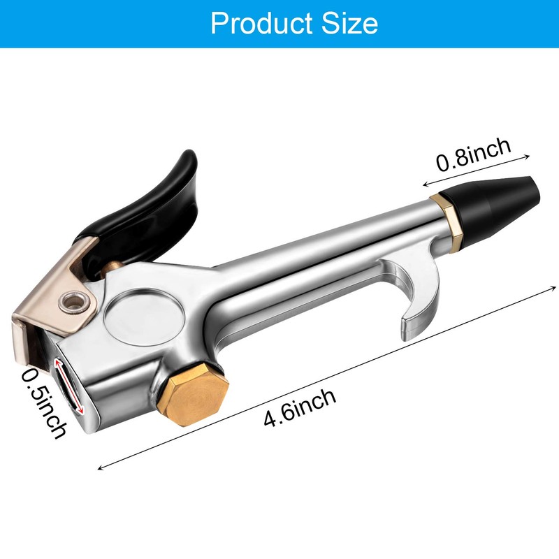 12 Pcs Air Blow Gun 1/12 NPT Nozzle Rubber Safety