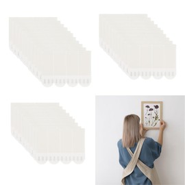 Mzario 120 Pieces Poster Strips Heavy Duty,Picture Hanging Strips,Remove Without Marks,Double Sided Adhesive,No Tools,for Hanging Photo, Posters, Decorative Items(46 * 16mm)