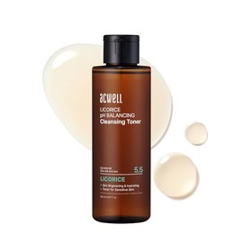 ACWELL Tónico Limpiador Equilibrante de pH de Regaliz 5.07 fl.oz. - PH5.5 Astringente Limpiador de Maquillaje Hidratante - Aclaramiento de la Piel, Re