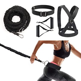 Banda elástica para entrenamiento de resistencia para correr, juego de cuerda de resistencia elástica, banda de resistencia larga, movimiento lateral,