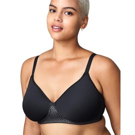 Wonderbra Breathable Cups Wirefree Bras, Black/Warm Stee, 40D US