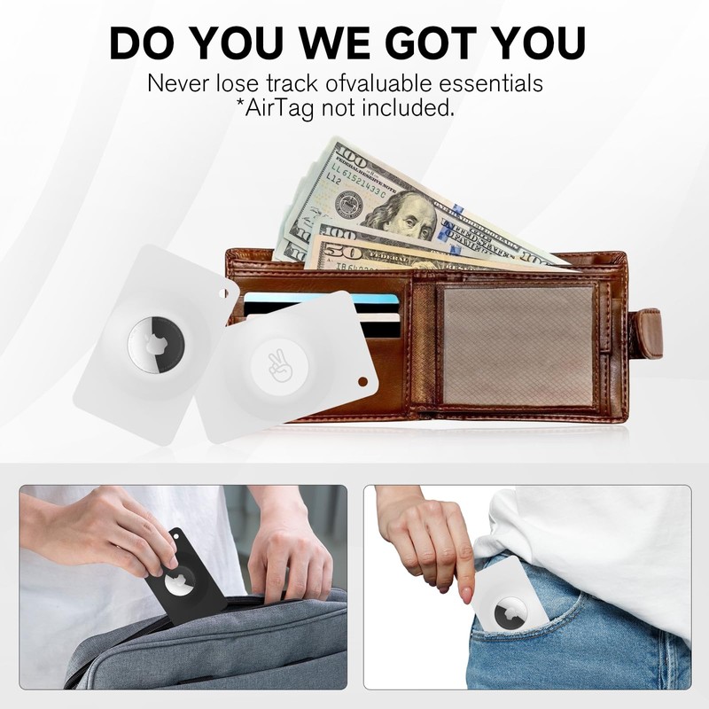 Ultra AirTag Holder Wallet Case, 4 Pack Slim Card Case