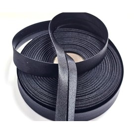 Satin Bias Binding Pre-folded 40/20 mm Black 10 m