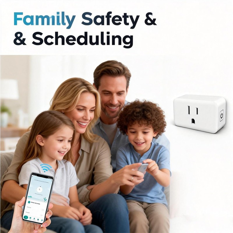 Smart Plug Home Wi-Fi Outlet: Smart Home Compatible with Alexa