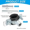 PATIKIL 0.8"-0.9"/20-24mm Split Ring Pipe Hanger, 2 Pcs Heavy Duty