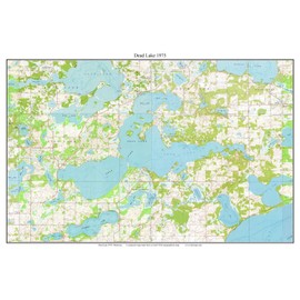 Dead Lake - 1975 Map Reprint - Walker Lake - Star Lake - Pickerel Lake - Old Topographic USGS Custom Composite Minnesota DTL-North - 24x36