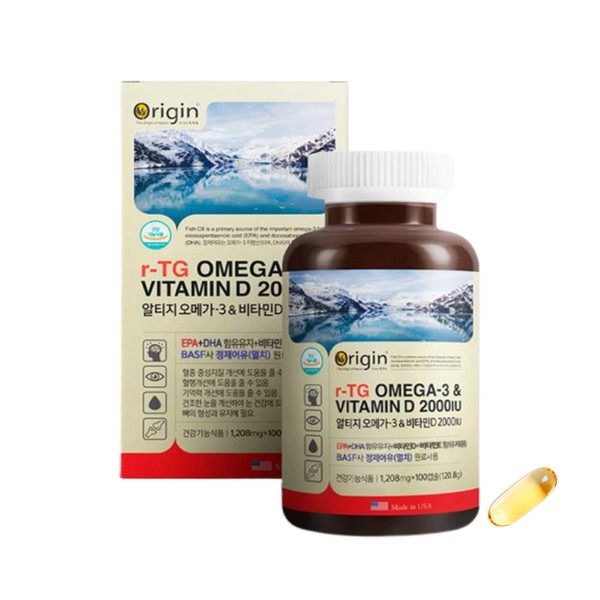 Origin RTG Omega3 Origin RTG Omega3 Vitamin D 100 capsules / 오리진 rtg오메가3 오리진 알티지 오메가3 비타민D 100캡슐