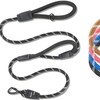 6 Foot Dog Leash, Two Extra Padded Handles, Locking Carabiner