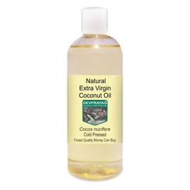 Devprayag Natural Extra Virgin Coconut Oil (Cocos nucifera) Natural Therapeutic Grade Cold Pressed 200ml (6.76 oz)