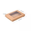 Unbranded Foldable Creative Kraft Paper Box with window 8.5cm wide