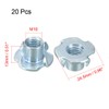sourcing map M10 4 Pronged Tee Nut T-Nut for Table
