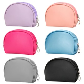 HAOGUAGUA 6 Pieces Travel Makeup Bag Toiletry Pouch, Waterproof Cosmetic Purse Organizer Bag with Zipper, Small Zipper Pouch for Purse Travel Accessory Organizer (6PCS STYLE 4)