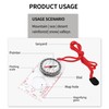 DOETYD Navigation Compass Map Ruler Magnifier with Adjustable Lanyard for
