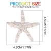 CAKURE Starfish Hair Clips Silver Metal Sea Star Hair Barrettes