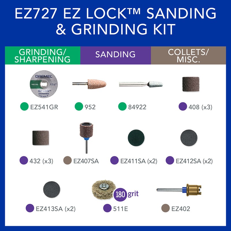 Dremel EZ727-01 EZ Lock Sanding & Grinding Rotary Tool Accessories