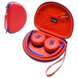 LTGEM EVA Hard Case for JBL JR300BT / Jr310BT, Sony MDR-ZX110 / MDRZX110NC / MDR-ZX310AP Wireless On-Ear Headphones - Red