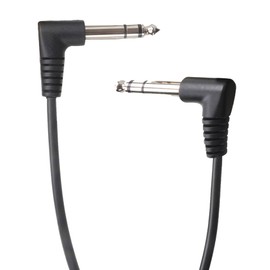 NU-X | 2.3 Metre TRS Angled 6.3mm Jack Lead | Replacement or Additional Trigger Cable for Electric-Drum Pads and Pedals – Angled 6.3mm TRS Jacks at Both Ends