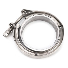 3 Inch Turbo Exhaust Down Pipe Stainless Steel V Band Clamp 2pcs Flange Kit