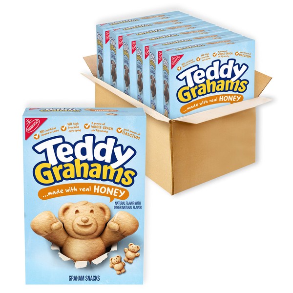 Teddy Grahams Honey Graham Snacks, 6 - 10 oz Boxes