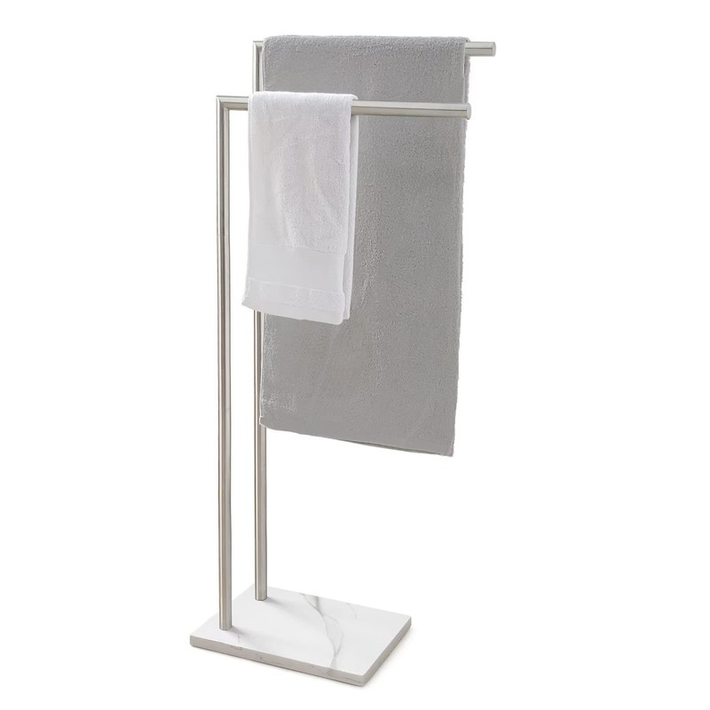 EADOT 41 Inch Standing Towel Rack Double L Shape Bath
