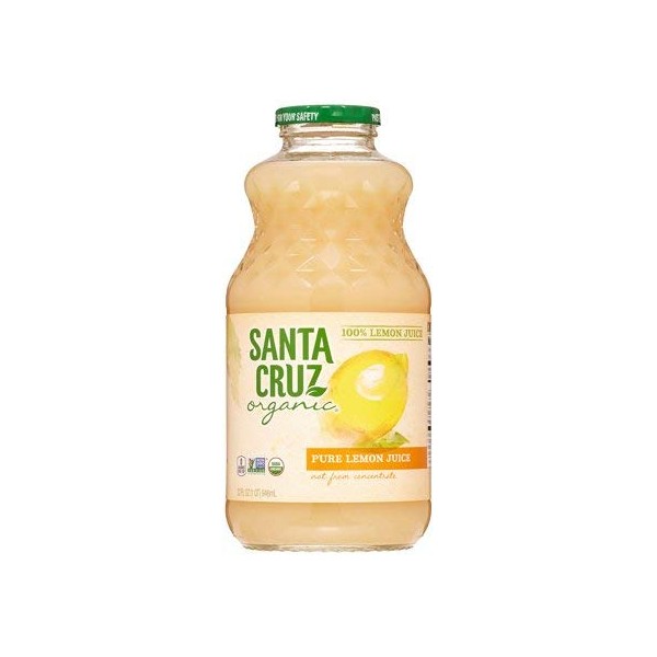Santa Cruz Organic 100% Juice Lemon, 32 oz (Pack of 6)