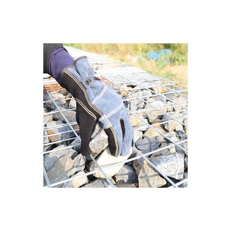 OLSON DEEPAK Leather Work Gloves with Lining, High Strength Work