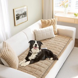 Mingfuxin Corduroy Dog Couch Cover Protectors, Thick Universal Non-Slip Sofa Seat Covers for 1 2 3 4 Seater, Washable& Anti-Scratch Pet Bed Couch Cushion Covers Sofa Slipcovers Furniture Protectors
