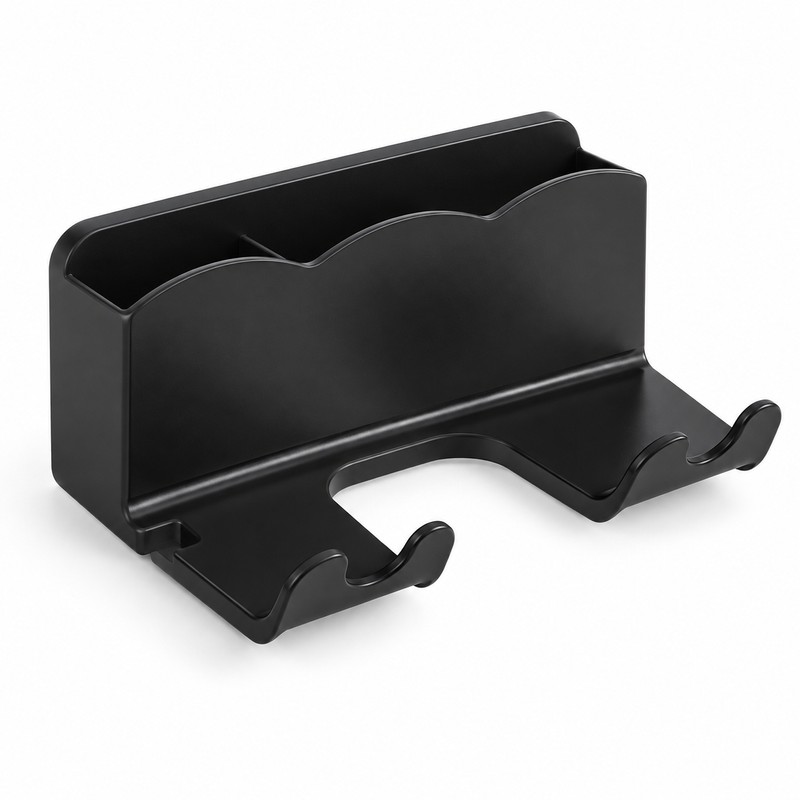 Wall-Mounted Hair Dryer Holder for Bathroom Storage – No-Drill Organizer