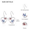 KINGWHYTE Hummingbird Earrings 925 Sterling Silver Heart Earrings Hummingbird Flower