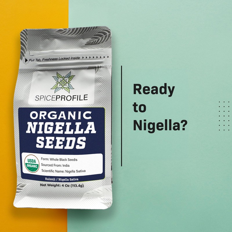 Spice Profile USDA Organic Nigella Seeds, Lab Tested for Heavy